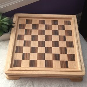 Wooden 6 in one wooden board: chess, checkers etc